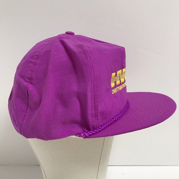 HWC Distribution Corp Vintage Neon Purple Cord Adjustable Hat - Picture 3 of 8